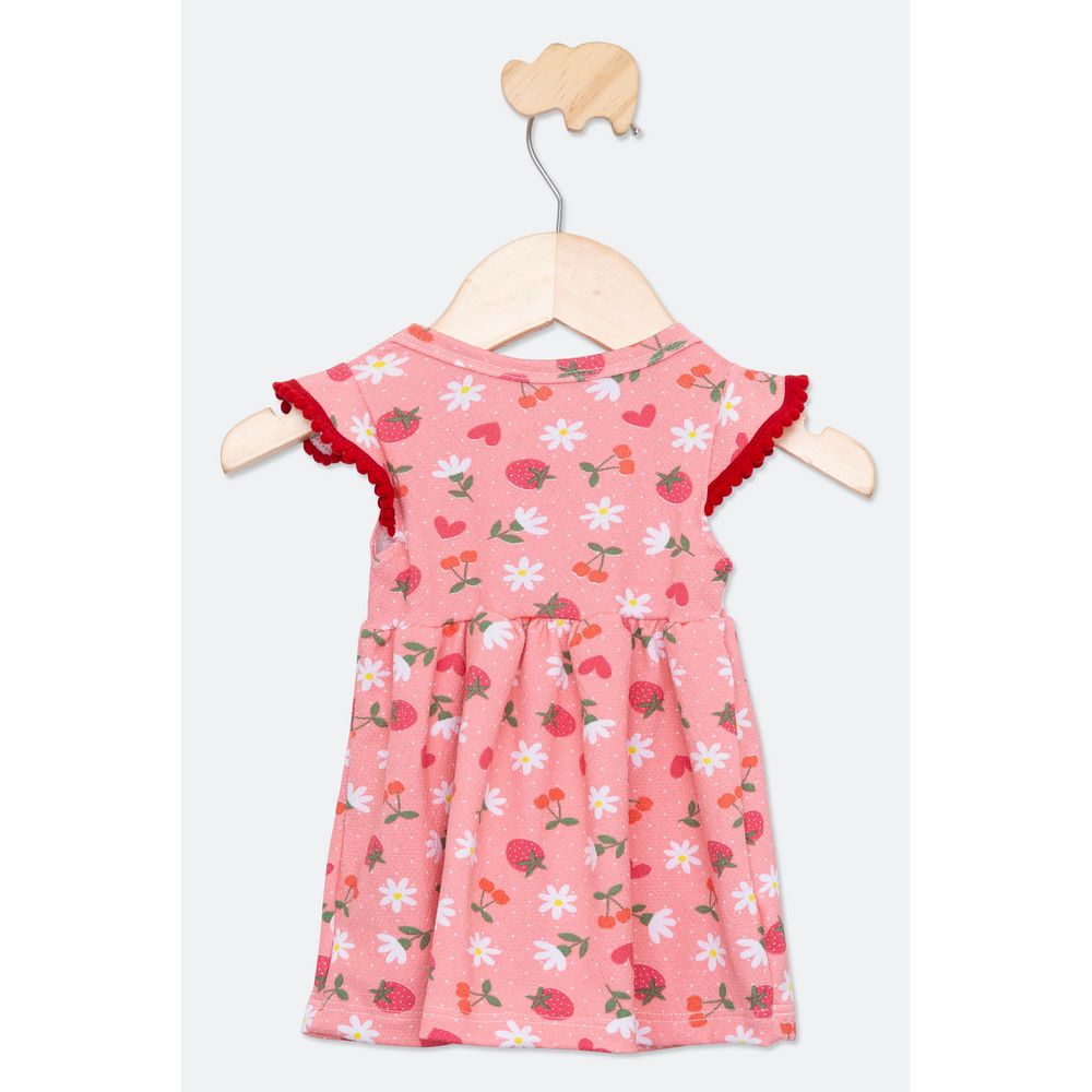 Vestido Infantil Menina Caedu Morango Rosa - Leve e Fofo - Imagem 2