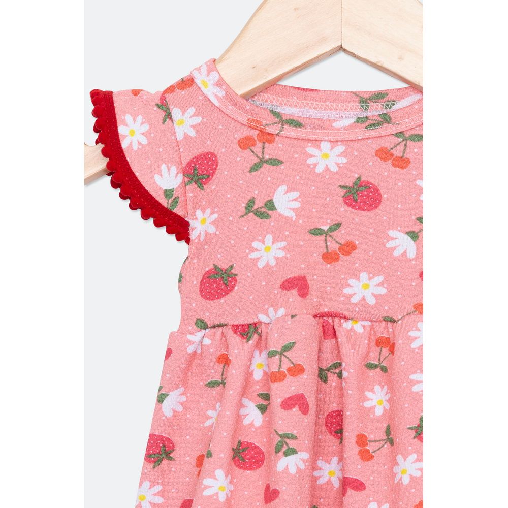 Vestido Infantil Menina Caedu Morango Rosa - Leve e Fofo - Imagem 3