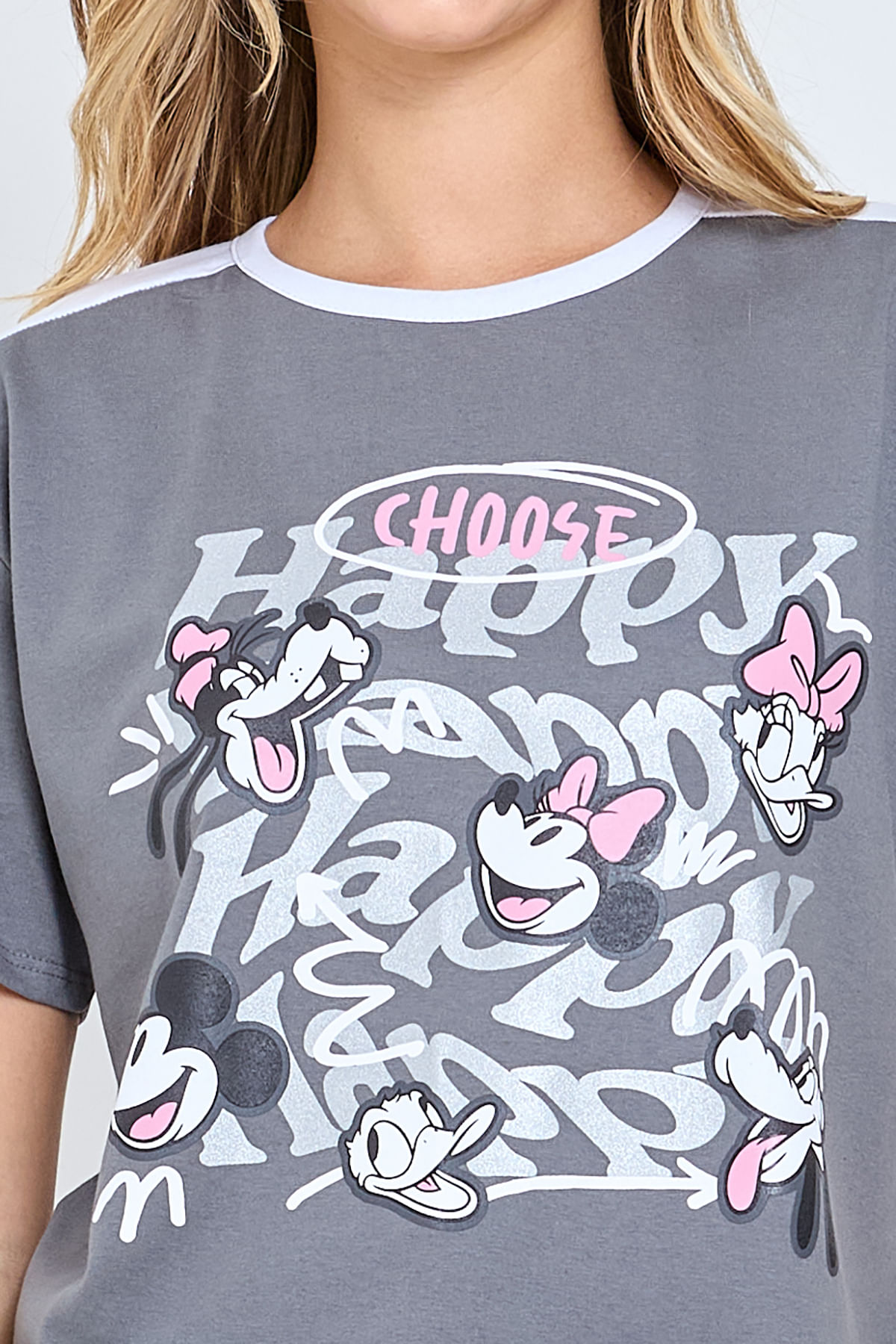 Blusa-fem-fsh-lic-cropped-mickey-friends-cinza-escuro-P