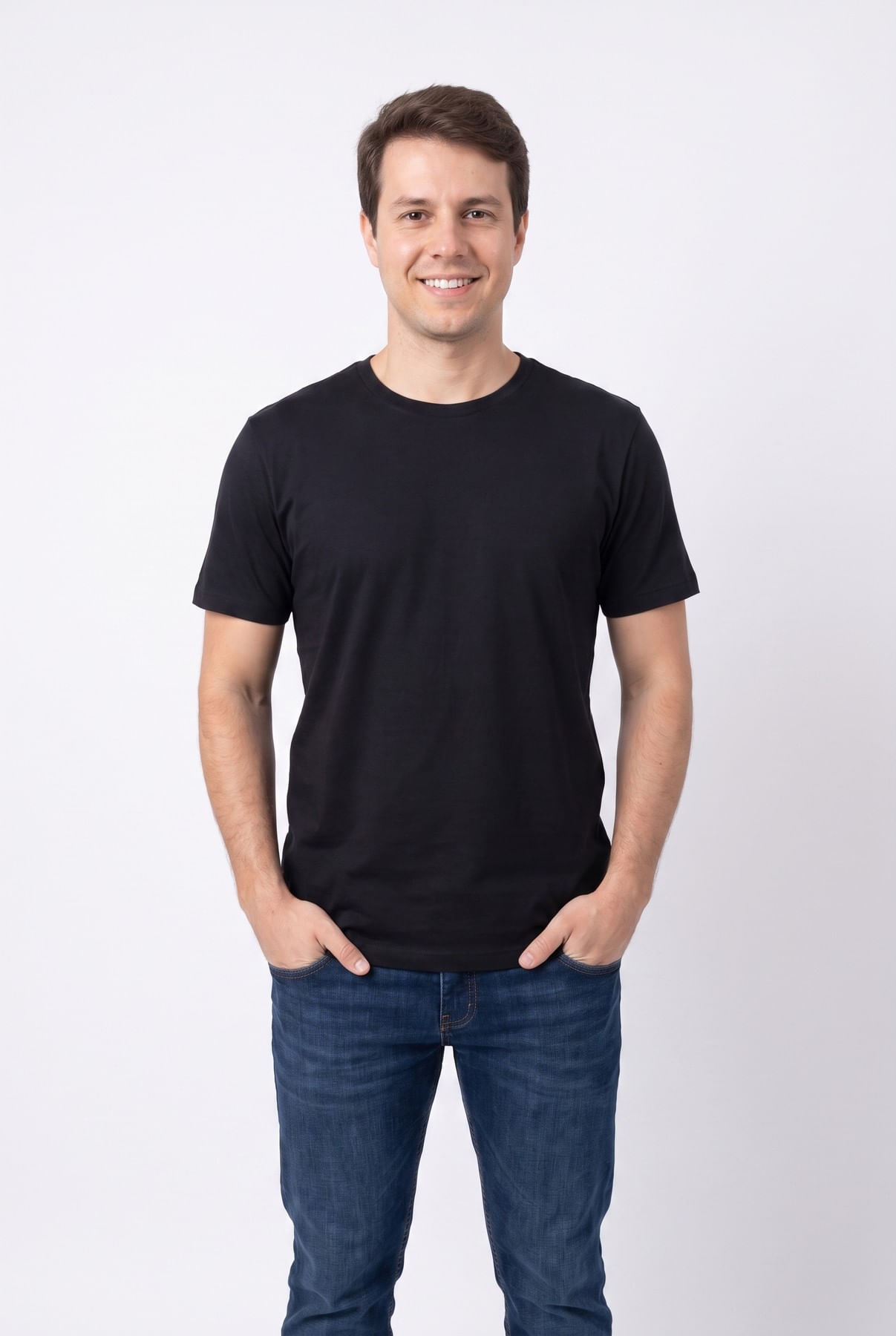 Camiseta-masc-gola-c-preto-preto-P