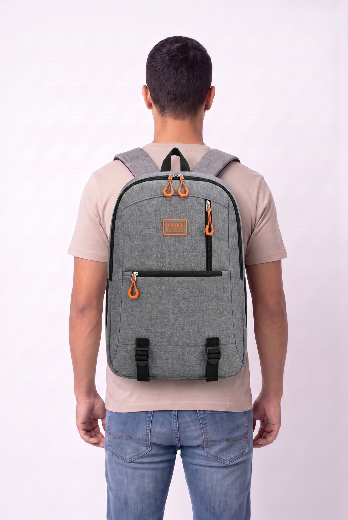 Mochila-Masculina-Caedu-Poliester-Laranja-Media