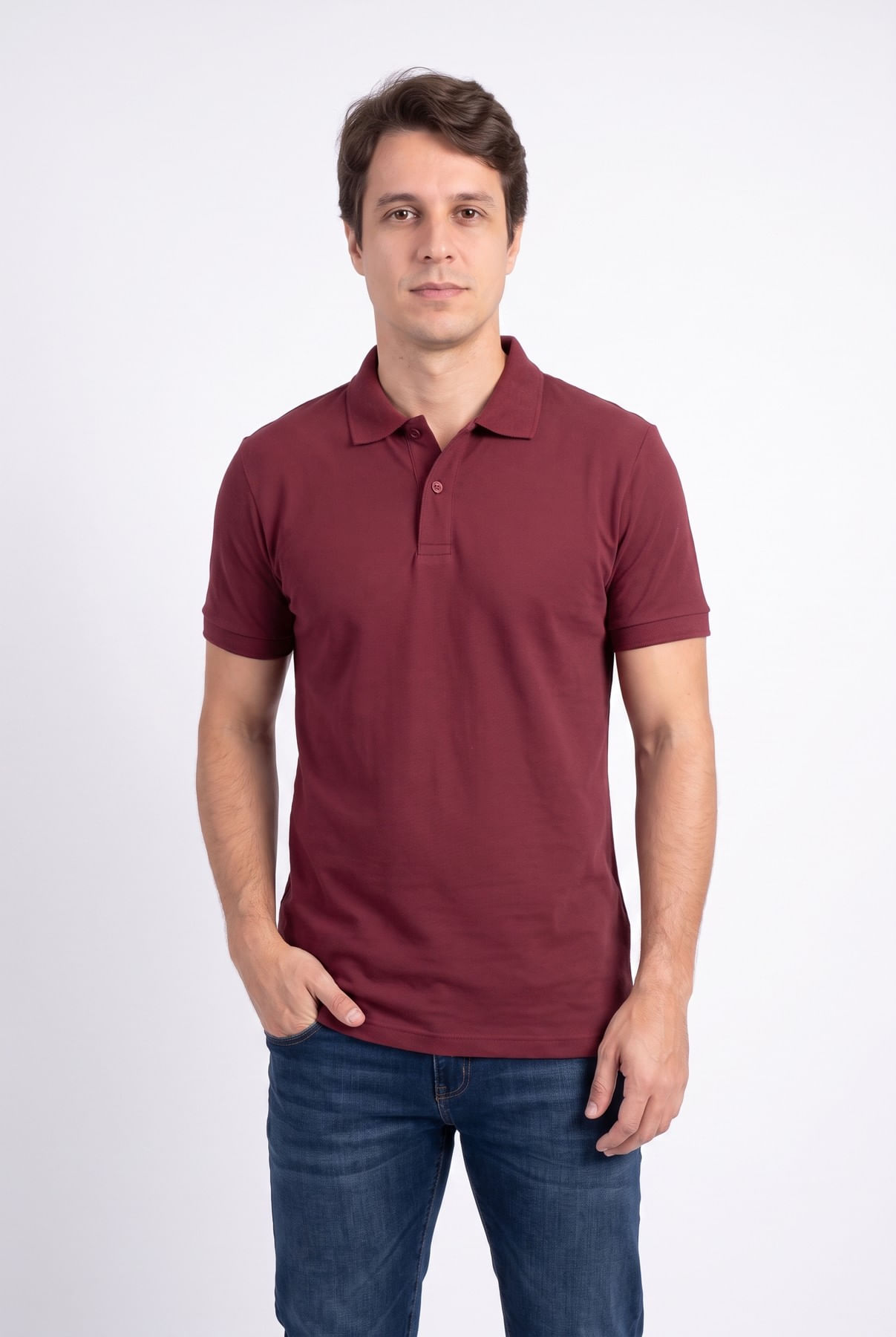 Polo-masc-prom-piquet-pomegranate-vermelho-escuro-P